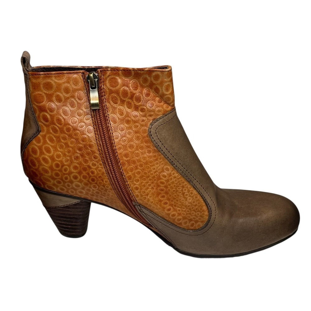L'Artiste by Spring Step Dramatic Floral Ankle Boots Mixed Leather EU 41 US 10 - Picture 5 of 10